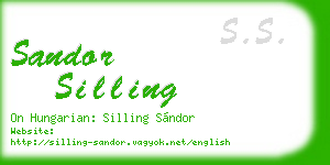 sandor silling business card