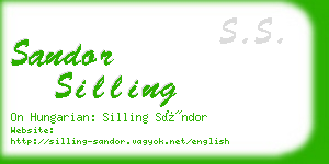 sandor silling business card